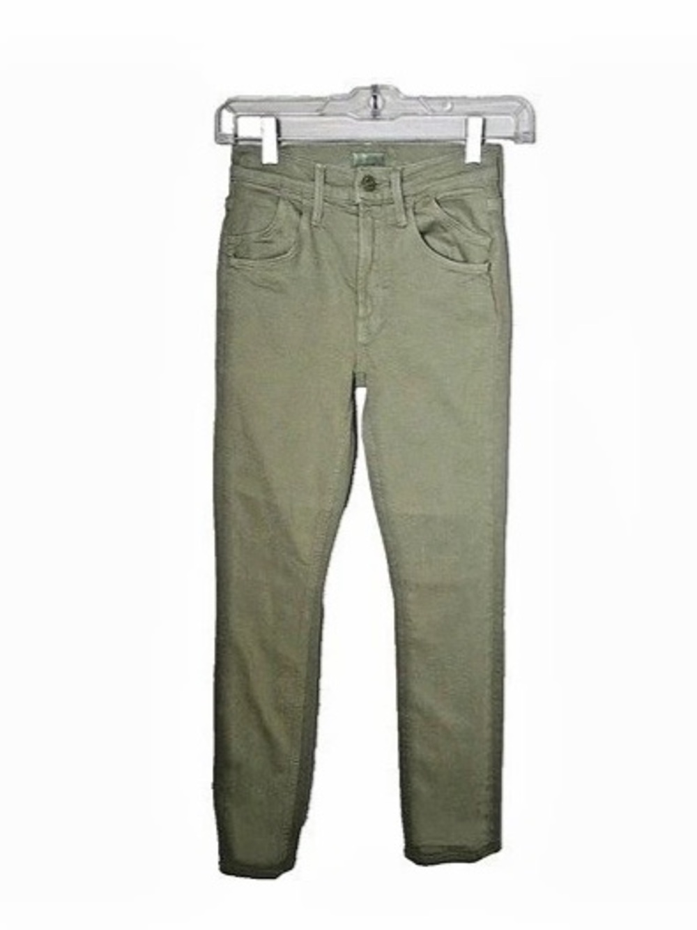 Mother Denim Stash Mid Rise Dazzler Ankle Skinny Jeans Oil Green Women's Sz 23
